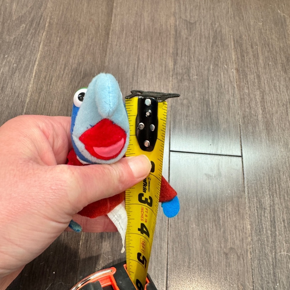 VINTAGE The Muppets Gonzo Red and Blue Stuffed Animal Toy Finger Puppet Kids - Picture 7 of 7
